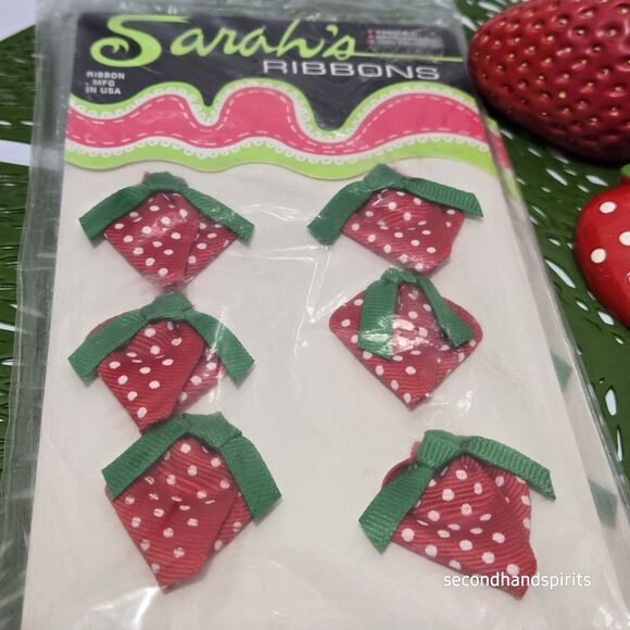 Strawberry Strawberries Themed Lot Stickers,Note Holder,pin and Ribbons. - Picture 2 of 10